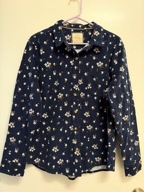 Jachs Navy Floral Button-Front Shirt